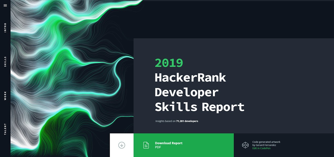 2019 Developer Skills Report Hackerrank